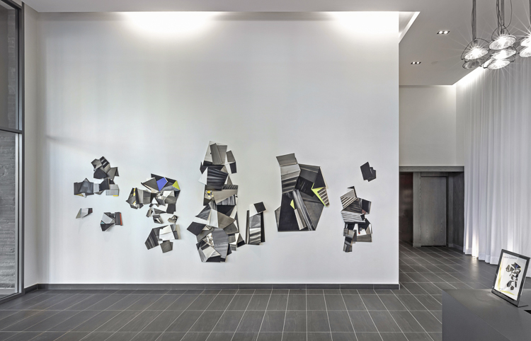 installation view of Folds in Spaces Curated by David McIntosh